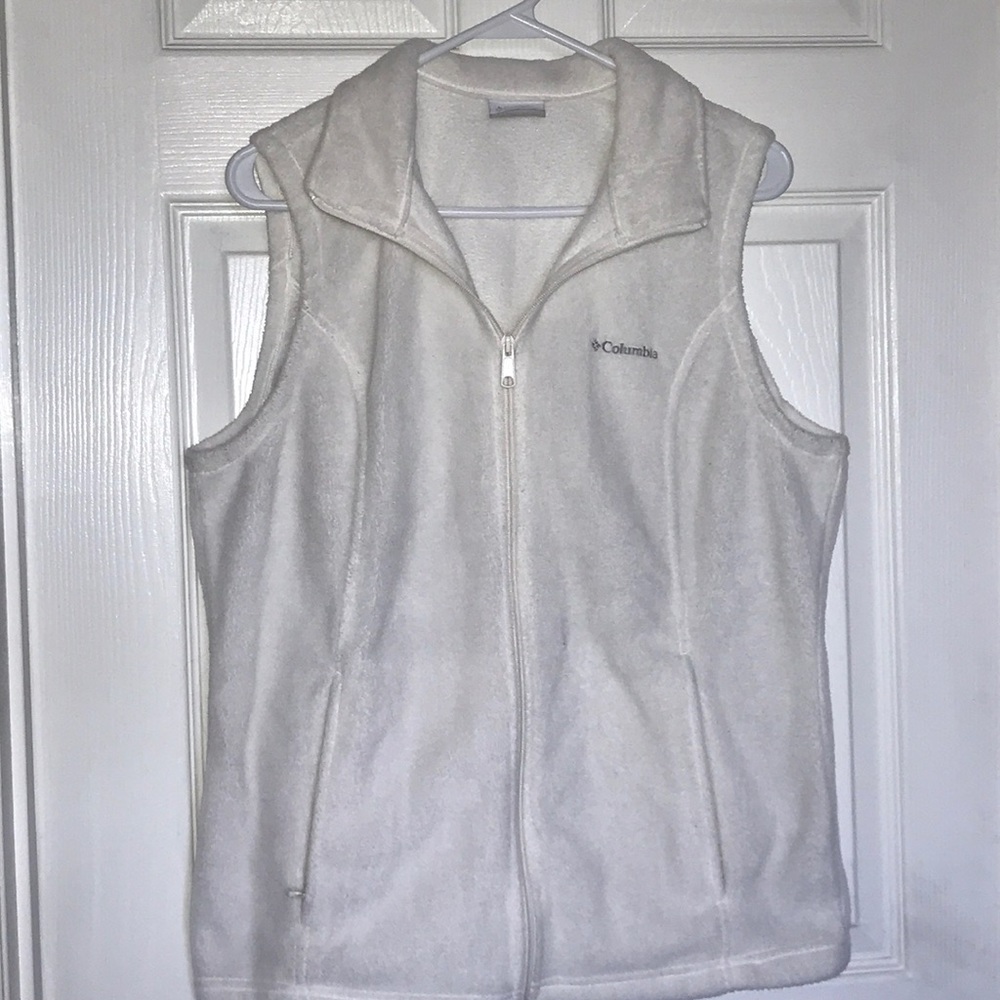 white Columbia vest
